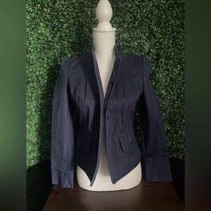 Gap Navy Blue Cotton Blazer